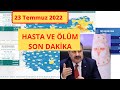 Son dakika: 23 Temmuz Bugünkü vaka sayısı | Korona virüs vaka sayıları tablosu | Günlük vaka sayısı