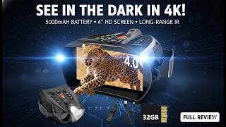 4K Night Vision Goggles Review – 5000mAh Battery & 4'' HD Screen Power