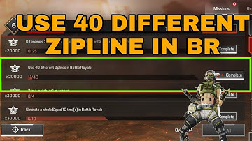 HOW TO USE 40  DIFFERENT ZIPLINE IN BR - APEX LEGENDS MOBILE