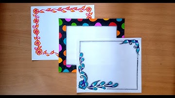 borders and corner designs for students | project practical khata design | designs by handclips