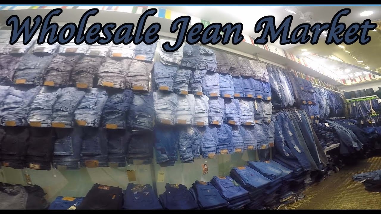 Jeans wholesale market in Cheapest factory denim price Guangzhou / the world! - YouTube