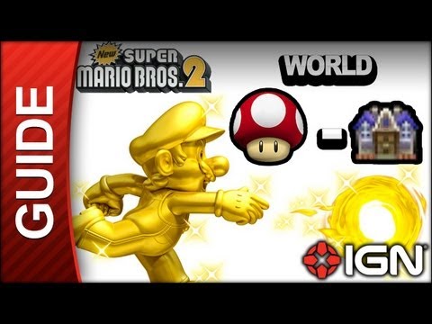 New Super Mario Bros. 2 - Star Coin Guide - World Mushroom-Haunted House - Walkthrough