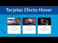 Como hacer Cards - Tarjetas con efecto hover | HTML5 - CSS3 | Fácil