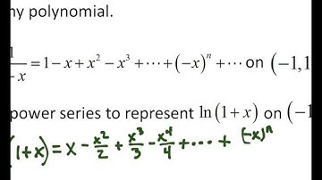 9.1 - Integrating Power Series