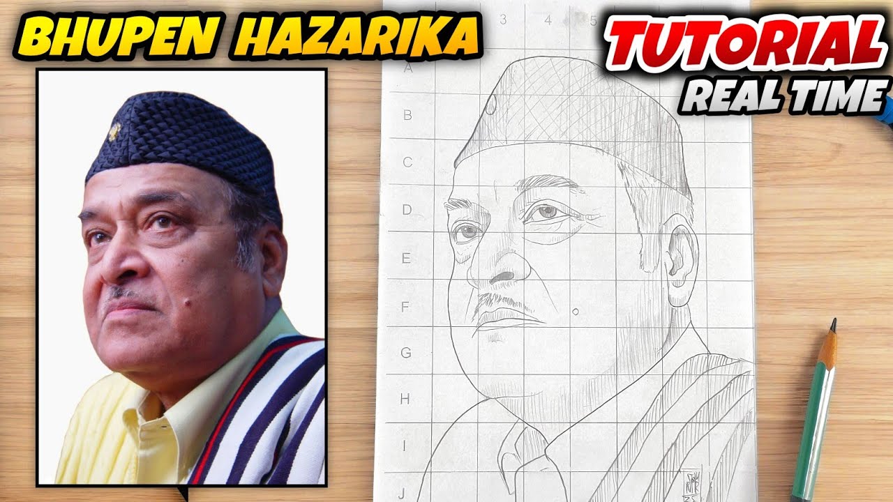 Bhupen Hazarika Drawing Tutorial || Bhupen Hazarika Drawing | Bhupen Hazarika painting || Sankar art