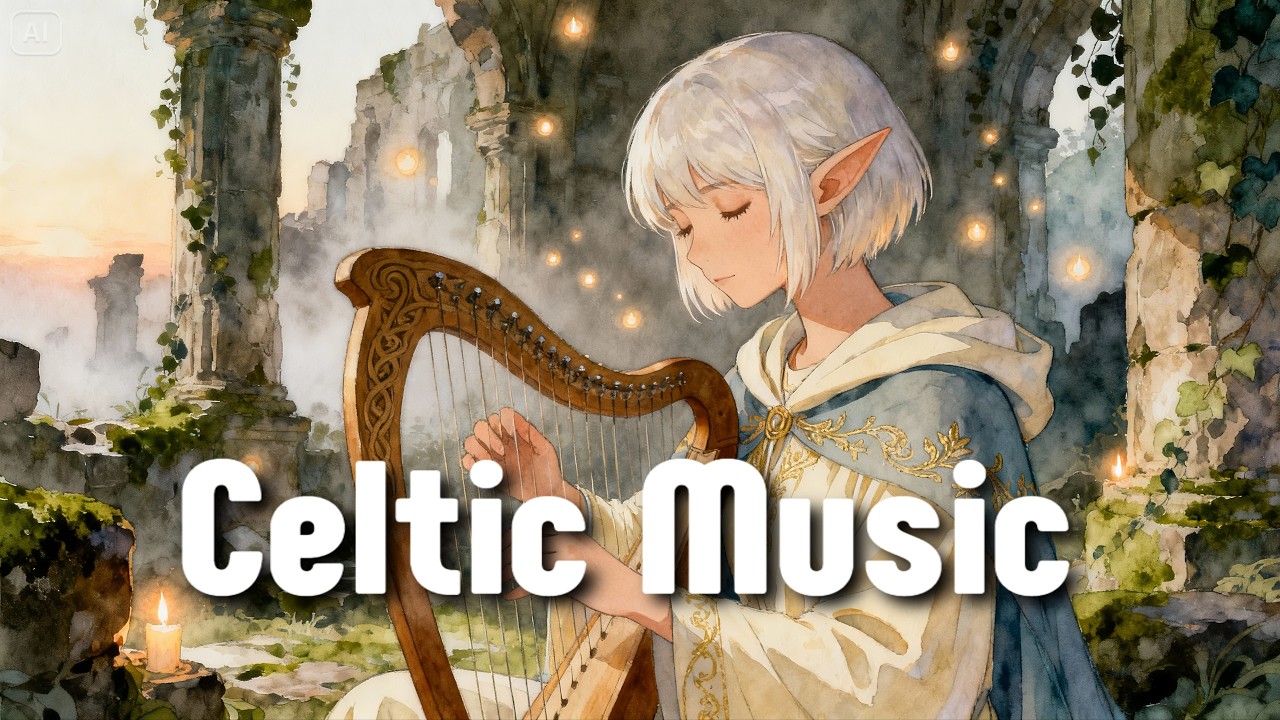 Celtic Music – Harp of the Ancient Ruins / Peaceful Fantasy Melodies