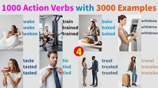 1000 English Action Verbs Vocabulary with 3000 phrases, Common Action Verbs in English with Picture