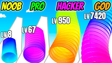 NOOB vs PRO vs HACKER vs GOD in Circle Stack Run