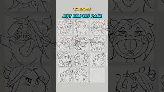 Jett Emotes for Twitch in 40 Seconds! - #valorantart #valorant