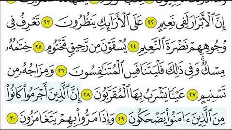 سورة المطففين ٢٩ - ٣١ تكرار الاية