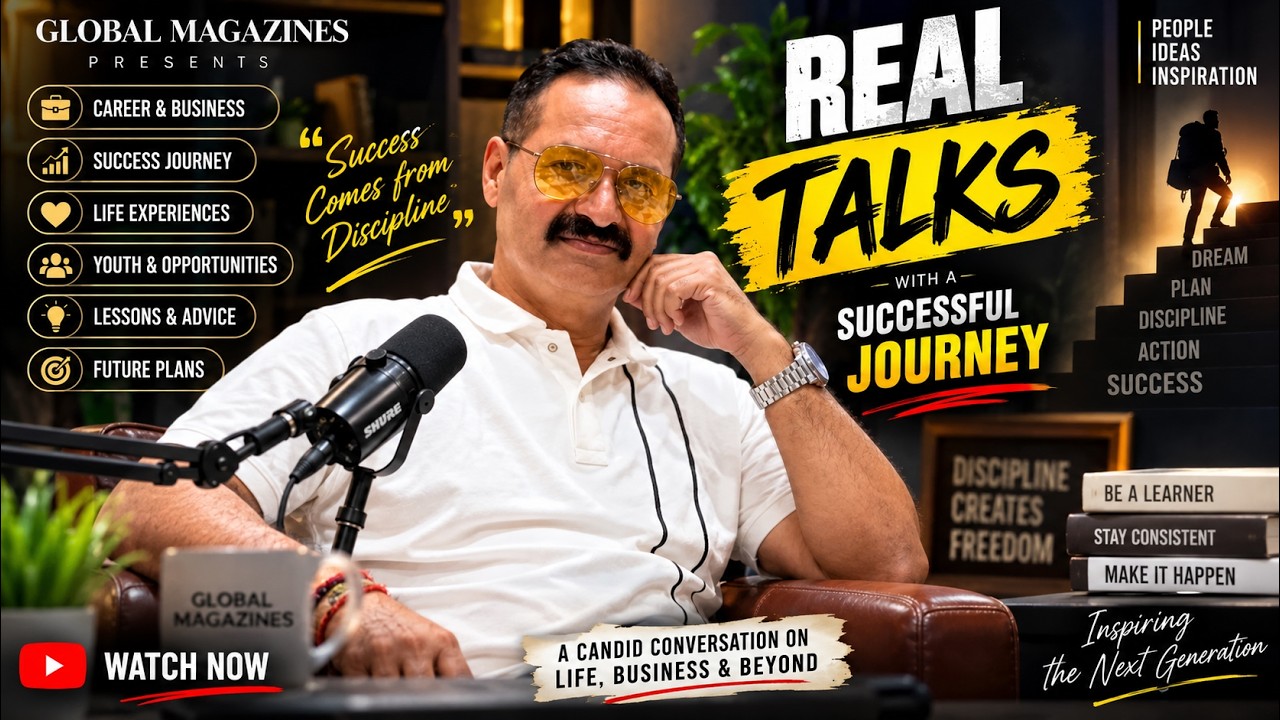 Rajkumar Khurana featured in an exclusive Global Magazines interview discussing success, awards, Bollywood, Hollywood projects and his global vision.