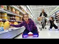 HOVERBOARD GROCERY FOOD SHOPPING CHALLENGE!!