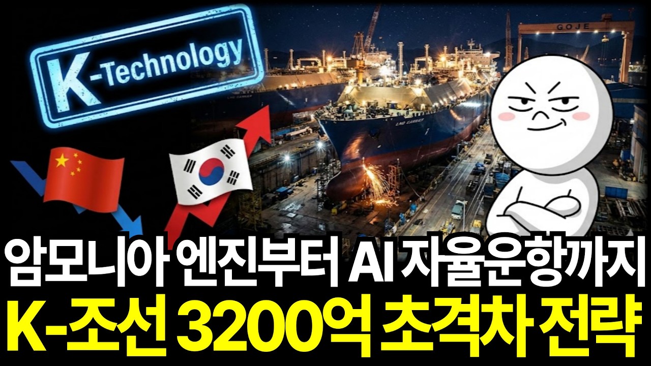 K-조선 3200억원 초격차 전략 암모니아 엔진부터 AI 자율운항까지