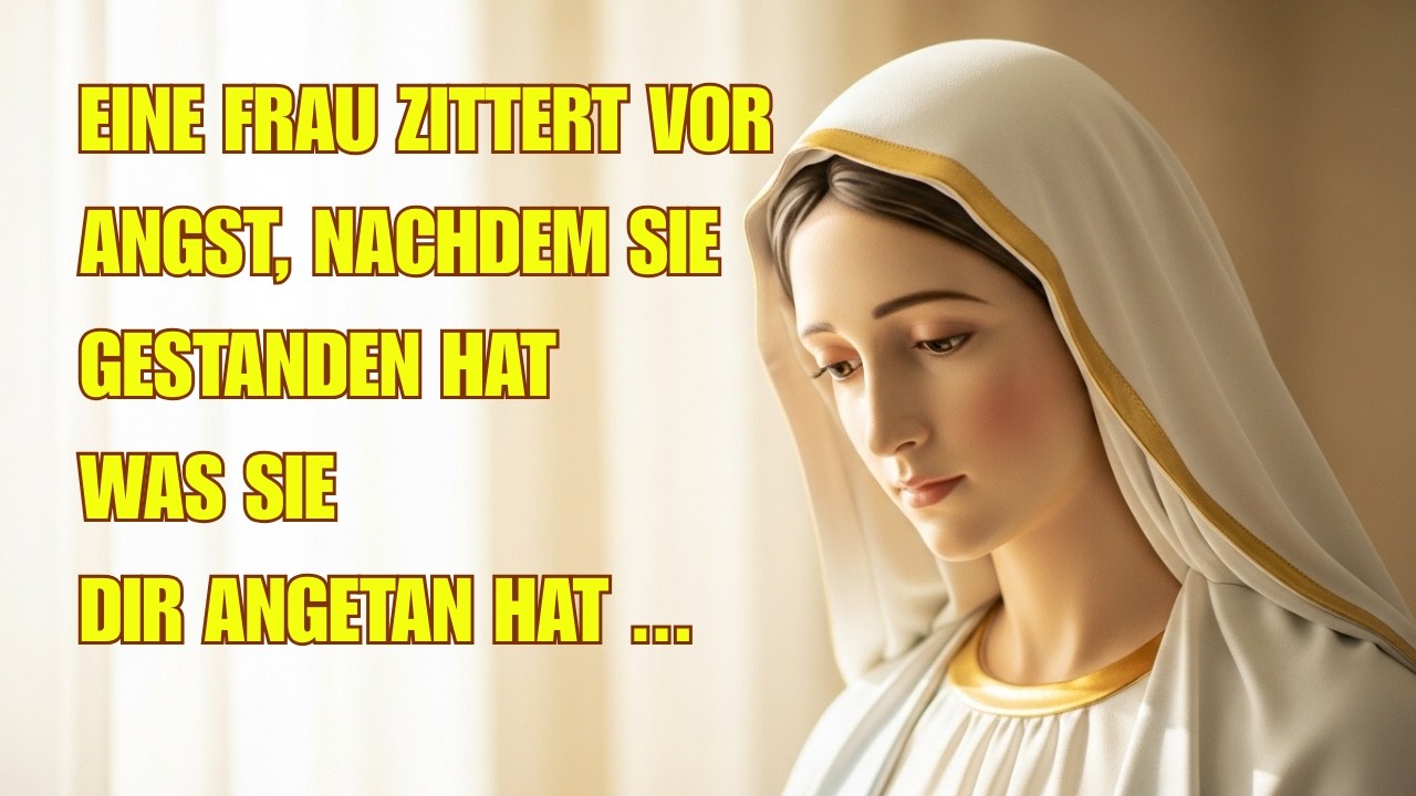 Eine Frau zittert vor Angst, nachdem sie gestanden hat, was sie dir angetan hat  botschaft der e
