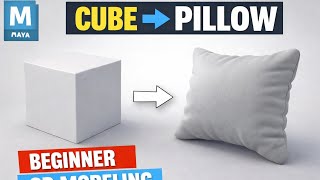 🧊Cube to Pillow in maya  😳 Perfect for beginners  under 1 minutes 