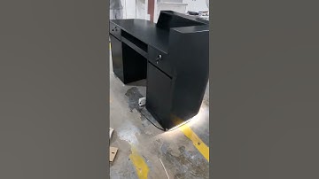 Modern Round Custom Reception Desk, 1500*600*1000mm/59*24*39‘’ - Pantone code 412C