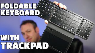 This ZenRich Foldable Bluetooth Keyboard kas a touchpad AND 10-key