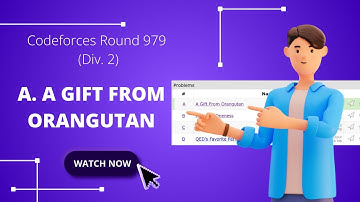 A. A Gift From Orangutan | Codeforces Round 979 (Div. 2) | Programming for Career