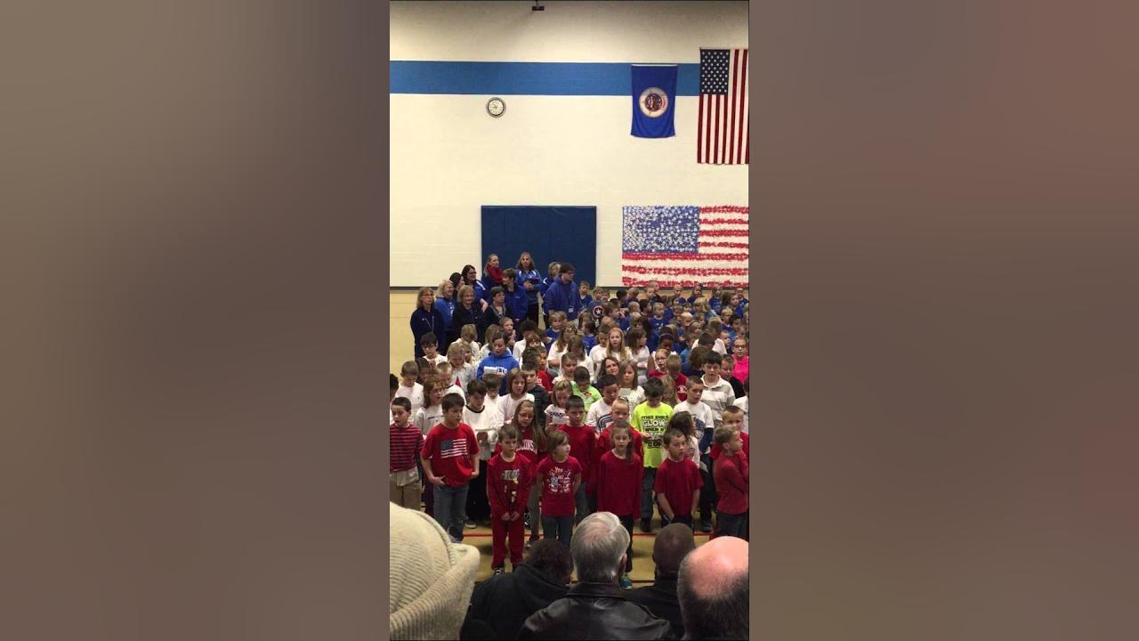 Kasson Mantorville Elementary School Veterans Day celebration singing God bless the USA YouTube