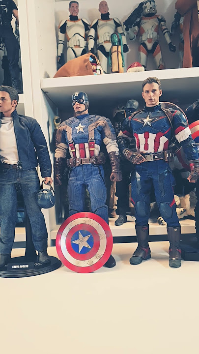 Captain America Evolution from the first Avenger to End Game from  Hot Toys