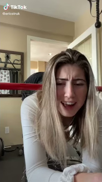 When step sister got stuck while doing work out!