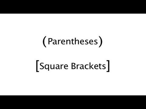 parentheses square brackets igx