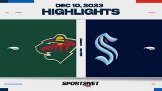 NHL Highlights | Wild vs. Kraken - December 10, 2023