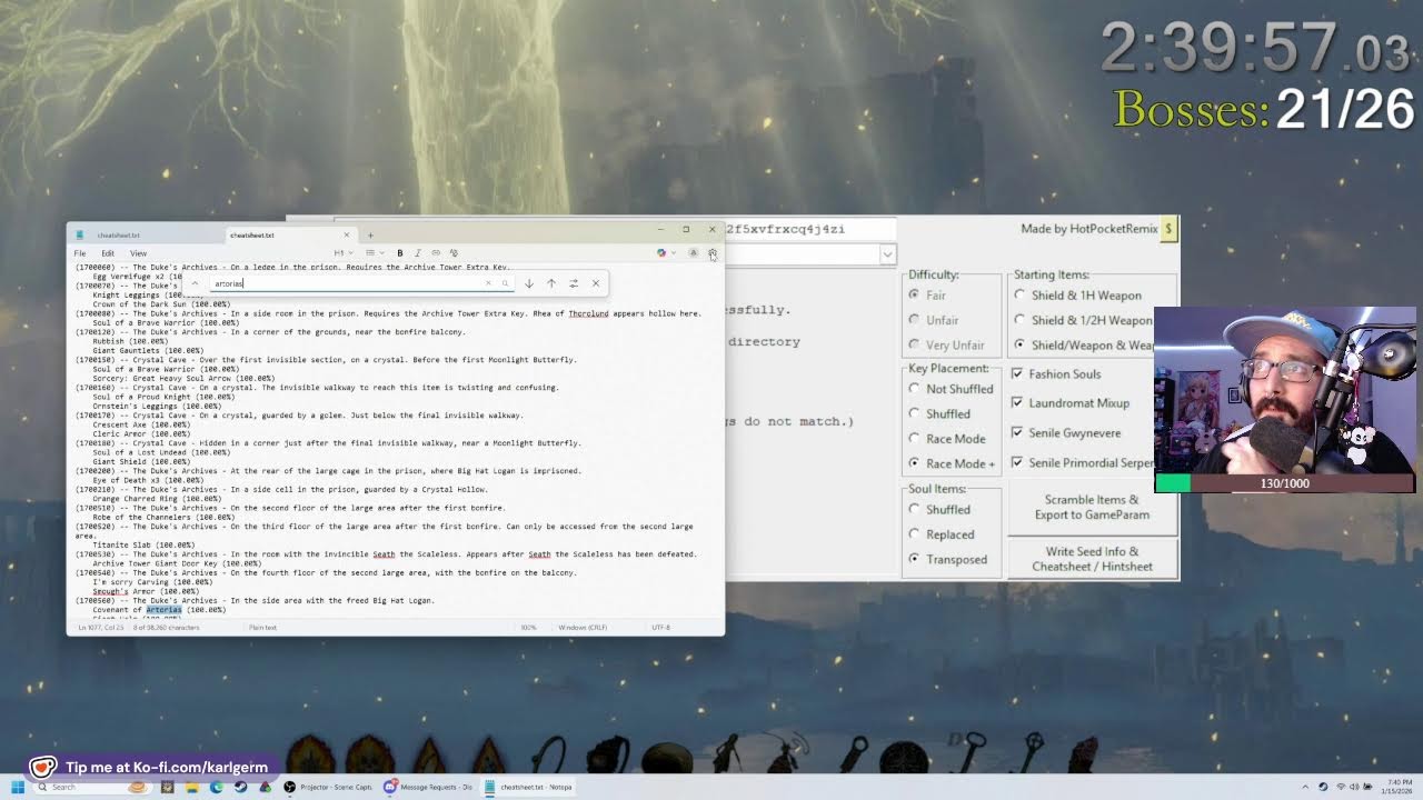 [VOD] Can we finish a Dark Souls All Bosses Rando?