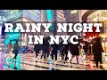 Walking in the Rain Late at Night in New York City | Manhattan