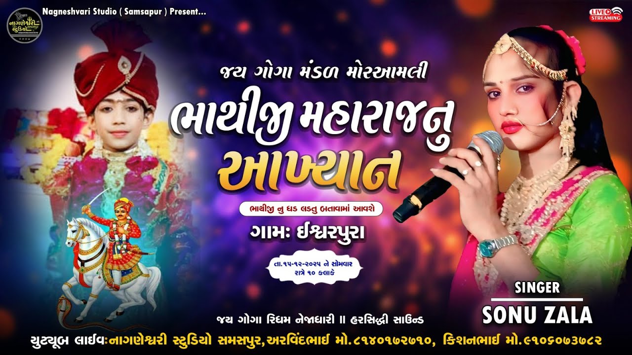 🔴ભાથીજી મહારાજનુ આખ્યાન || ISHVARPURA GAM LIVE || SONU ZALA @nageswristudiosamspur