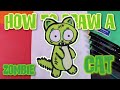 How To Draw a Zombie Cat for Halloween