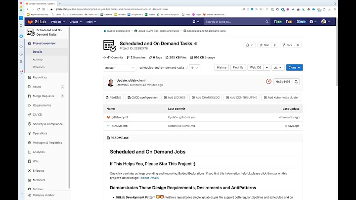 Scheduled and On Demand Tasks in GitLab CI / CD (Guided Exploration)