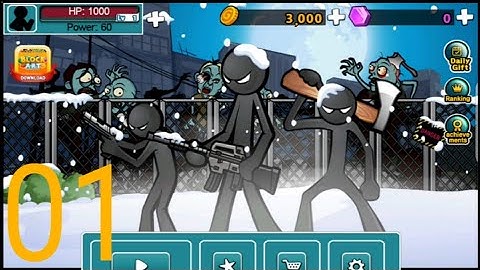 Anger of Stick 5 : Zombie - Gameplay Walkthrough Part 1 - Level 1 to Level 3