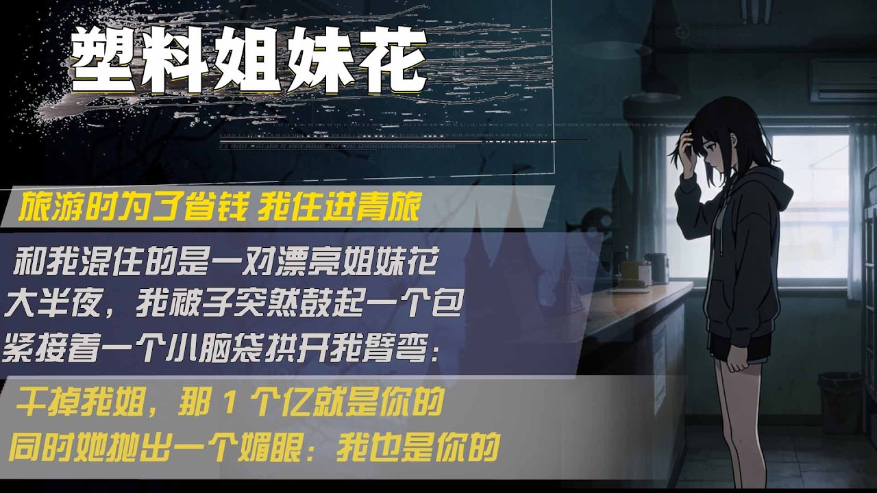 旅遊時為了省錢 我住進青旅，和我混住的是一對漂亮姐妹花，大半夜，我被子突然鼓起一個包，緊接著一個小腦袋拱開我臂彎：，幹掉我姐，那 1 個億就是你的，同時她拋出一個媚眼：我也是你的