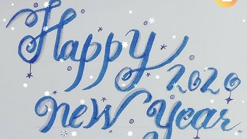 🌠Happy New year 2020 - cursive brush lettering | How to write happy new year 2020 |