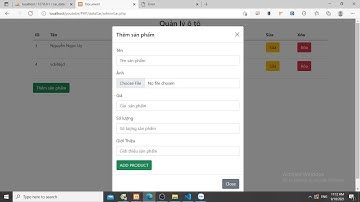THÊM SỬA XÓA  PHP BẰNG MSQLI  | Fpoly