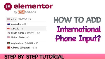 How To Add International Phone Mask Input Fields To Your Elementor Forms?