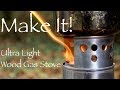 Ultralight Wood Gas Stove.  How to Make a Super Light and Compact Backpacking Twig Stove.