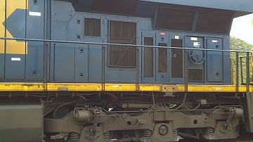 CSX freight idling...