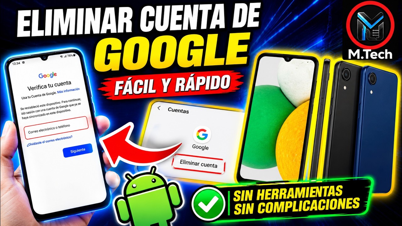 👉 Cómo Quitar la Cuenta Google de un Samsung A03 Core 🔓 Sin PC - YouTube