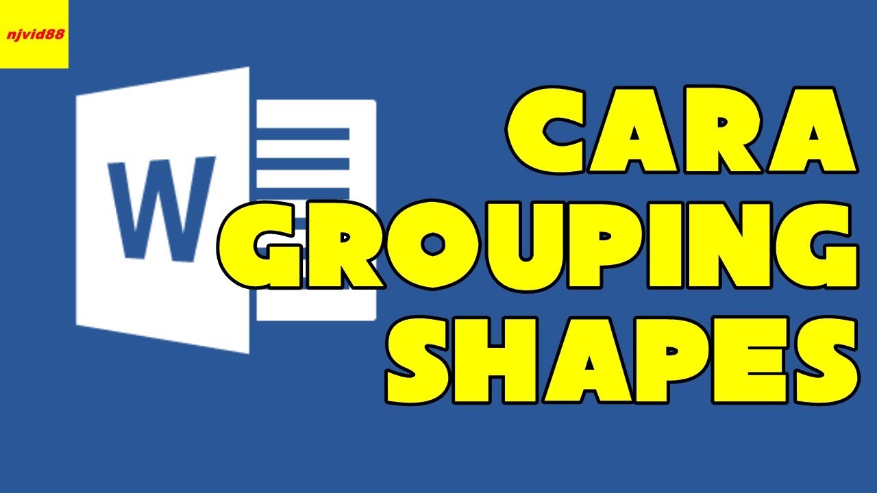 Word howto cara grouping shapes youtube