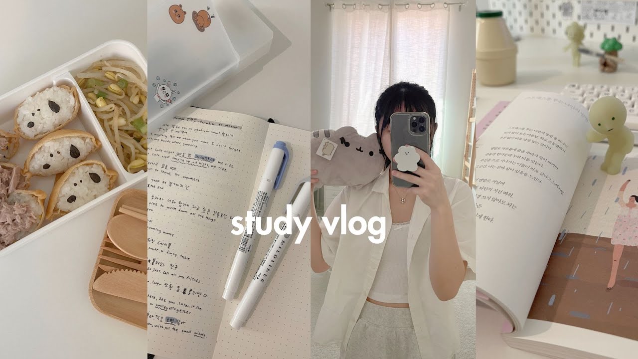 pinterest girl study vlog 🖇️ notetaking, korean food, slice of life, aesthetic vlog - YouTube
