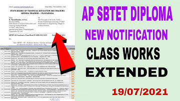 AP diploma notification flash news | class work extended