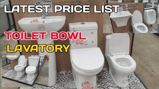 Latest Price List TOILET BOWL and LAVATORY