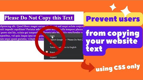Prevent users from selecting & copying your website text with this CSS trick🔥