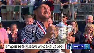 Bryson DeChambeau wins the US Open Championship for the 2nd time in his career