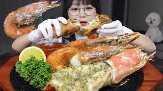 Giant fried Shrimp & Garlic Butter Shrimp🦐Mukbang ASMR