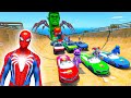 GTA 5 COLORS SPIDER-MAN, POPPY PLAYTIME, Five Nights at Freddy&#39;s Join TESLA CYBERTRUCK Racing #981