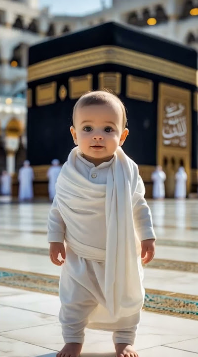 🕋 Hajj 2025 🤲 Baby in Ihram at Kaaba! 😭❤️ 'Labbaik Allahumma Labbaik' - Pure & Emotional! 🤲✨