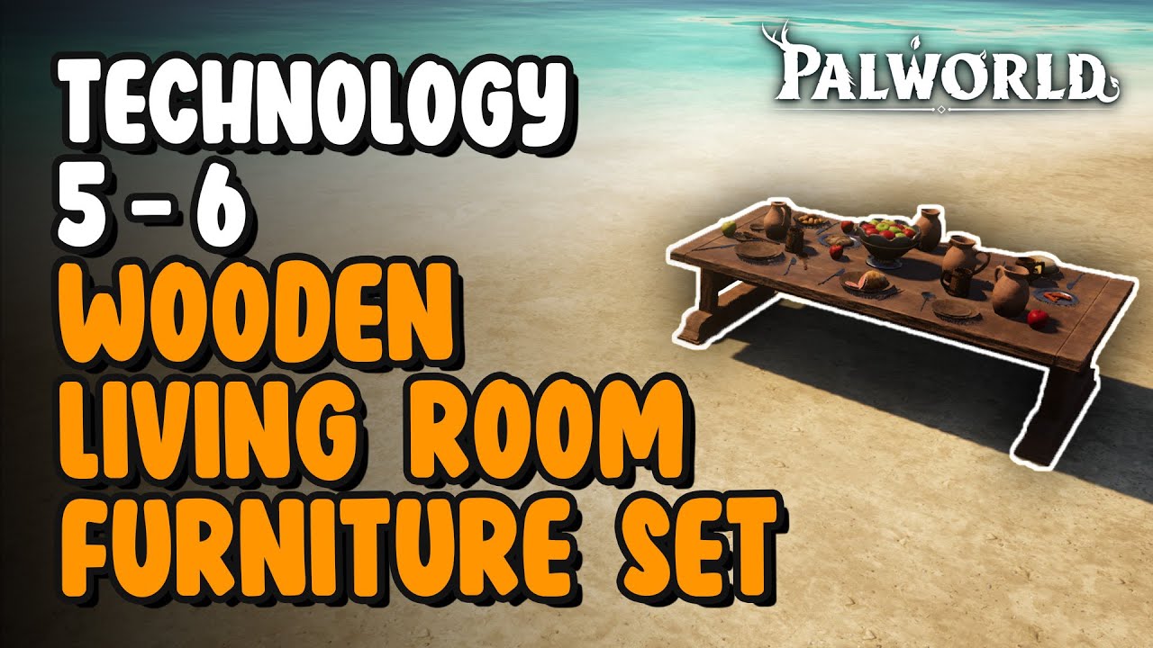 56 Wooden Living Room Furniture Set Palworld YouTube